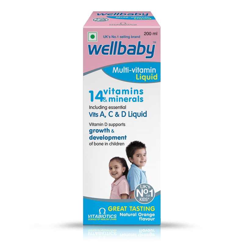Wellbaby-Multi-Vitamin-Syrup--Front-View Wellbaby Multivitamin Liquid 200 ml - Image 1