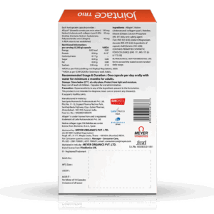 Jointace Trio product with ingredients and manufacturer details