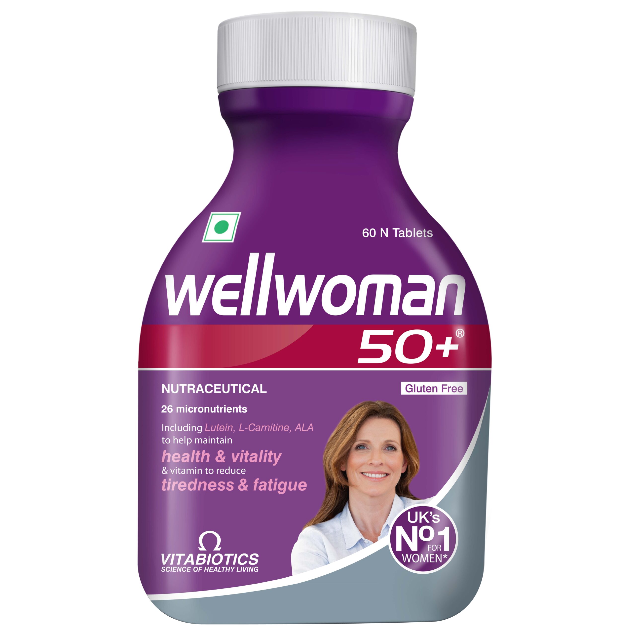 4-01 Wellwoman 50+ Multivitamin Tablets for Women Aged 50 Plus | 60 Tablets - Tub Pack - Image 1